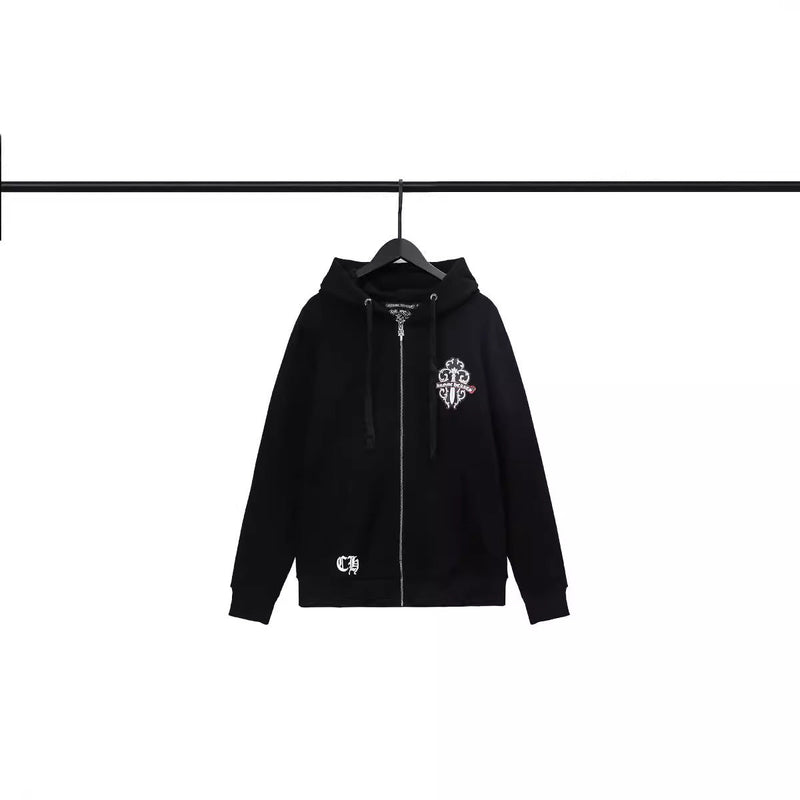 CHH Chrome Heart Hoodie Fall/Winter College Wind Croix Cross Fall/Winter Zip Sweater