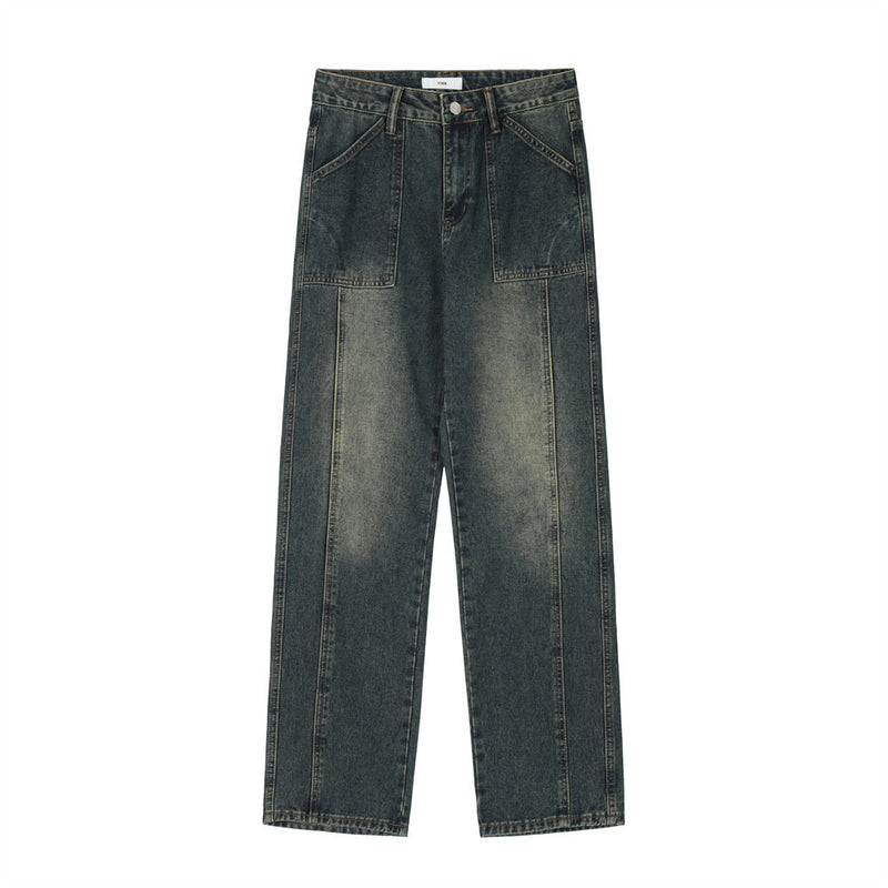 Men Jeans Simple Distressed Loose