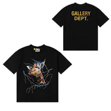 Gallery Dept T-Shirt Lightning Giraffe Bronzing Letter Short Sleeve T-Shirt