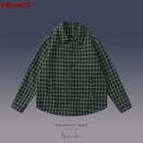 MIJKO Mens Jacket Checked Casual Shirt