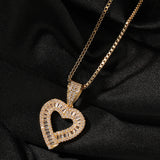 Jewelry T-Square Love Pendant Personality Trend Retro Copper Zircon St. Valentine's Spectrum Angel Pieces