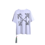 Ow T Shirts Irregular Lines Arrow Print Men and Women