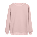 Solid Color Long Sleeve Crew Neck Shirt