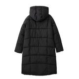 Women Cotton Coat Double-Sided Hooded down Jacket