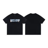 Synaworld T Shirts central cee Short Sleeve Classic Letter Print Loose Casual T-Shirt