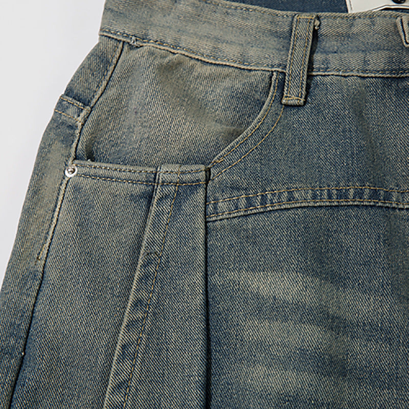 Men Jeans Hip Hop Bat Stitching