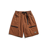 Unisex Shorts Vintage Zipper Workwear with Pocket Shorts Loose