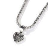 Jewelry Rock Sugar Love Pendant ins Wind Light Luxury Copper Zircon Heart St. Valentine's Spectrum Cannabis