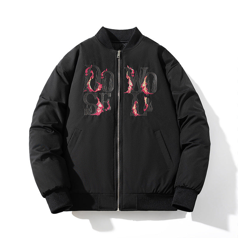 Mens Vintage Jackets Autumn/Winter Embroidered Jackets Vintage Baseball Uniforms