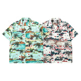 Short Sleeve Shirt Hawaii Printed Shirt Leisure Versatile Holiday
