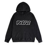 Purple Brand Distressed Hoodie Fashion Old Loose Hooded Sweater