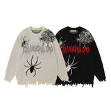 Women Sweater Spider Jacquard Knitted Sweater