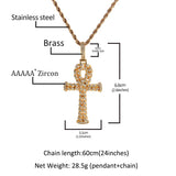 Jewelry Hip Hop Vintage Anhe Cross Pendant Copper Zircon Crosses Spectrum St. Valentine's