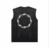 Purple Brand Distressed Tank T Shirts Distressed Sleeveless T-shirt Vest