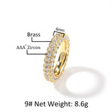 Rings Simple Three-Sided Zircon Design Hip Hop Ring St. Valentine's