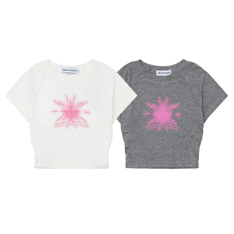 Men T-Shirt Summer Retro Navel Sexy