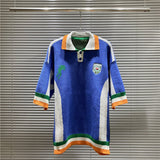 House Of Errors T-Shirt Eye of Truth Blue Five-Color Jacquard Polo Neck Knitted Sweater T-Shirt