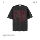 American vintage street T-shirt pure cotton men's and women's summer loose