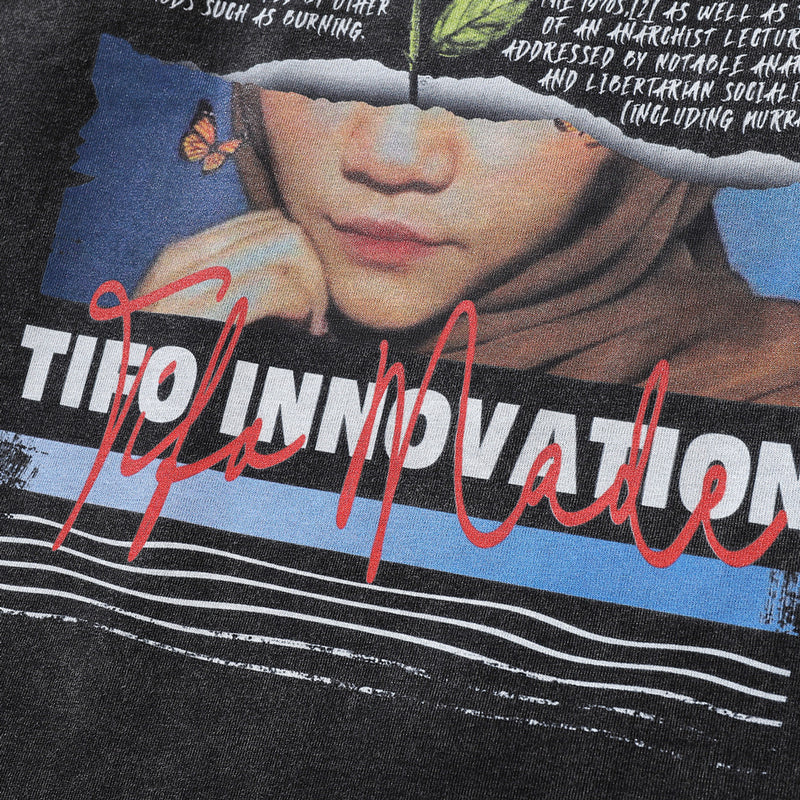 Men Long Sleeve T-Shirt Rose Portrait Printing Trend