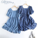 Women Dresses Temperament Slimming Lyocell Denim Dress