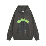 Sp5der Hoodie Spider Web Puff Print Leisure