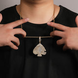 Jewelry peach heart pendant copper inlaid zircon trend hiphop Spectrum St. Valentine's Far East