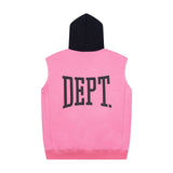Gallery Dept Hoodie Letter Sleeveless Hooded Sweater
