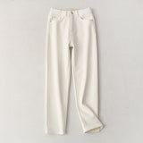 Women Jeans Fleece-lined Slim Fit Slimming