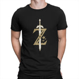 Logo Men's T Shirt Z-Zelda Cool Tees Short Sleeve Crew