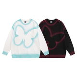 Women Sweater Butterfly Graffiti Knitted All-Matching Leisure