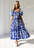 Women Dress Elegant Bubble Sleeve Fashion Dress