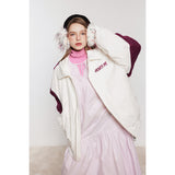 Unisex Coat Vintage Contrast Color Winter Coat Warm-Keeping Cotton Clothing