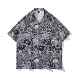 Short Sleeve Shirt Cartoon Vibe Casual Flower Shirt