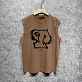 Purple Brand Distressed Tank T Shirts Distressed Sleeveless T-shirt Vest