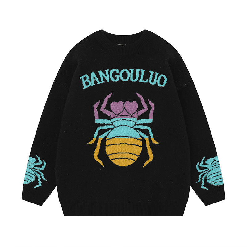 Women Sweater Retro Couple Sweater Oversize Knitted Jacket
