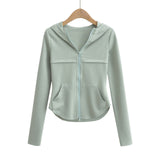 Women Hoodie Hot Girl Slim-Fit Cardigan Fishtail Two Pieces