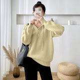 Women Pullover Sweater Loose Retro Knitted Pullover Sweater