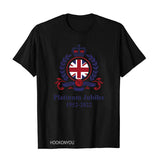 Inspired by Queen's Platinum Jubilee 2022 Elizabeth 70 Years T-shirt Printed round Neck Short Sleeve T-shirt