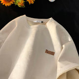 Men's T Shirt Summer Retro Casual Loose Suede