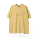 Fog Essentials T Shirts Spring/Summer FOG Duplex Embossed Letter Crew Neck Short Sleeves
