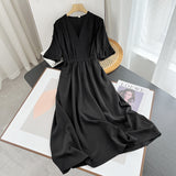 Women Dresses French Style Temperament V-neck Dress