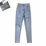 Women Jeans Summer Stretch Slim Fit Fashion Holes