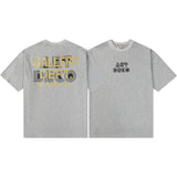 Gallery Dept T-Shirt Hand Painted Ink Splashing Alphabet Washed Retro Short Sleeve T-Shirt