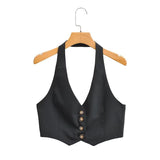 Women Vest Single-Breasted Vest
