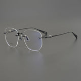 CHH Chrome Hearts Glasses Ultra Light Titanium Frameless Wide Myopia Glasses Frame