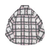 Men Long Sleeved T Shirt XINGX Plaid Long Sleeve Shirt Men's Loose Casual Top Spring and Autumn Shirt