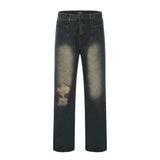 Men Jeans Loose Hole Leisure