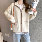 Women Knitted Cardigan Fashion Loose Sweater