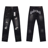 Godspeed Jeans Spring and Autumn GOD Letter Pattern Jeans