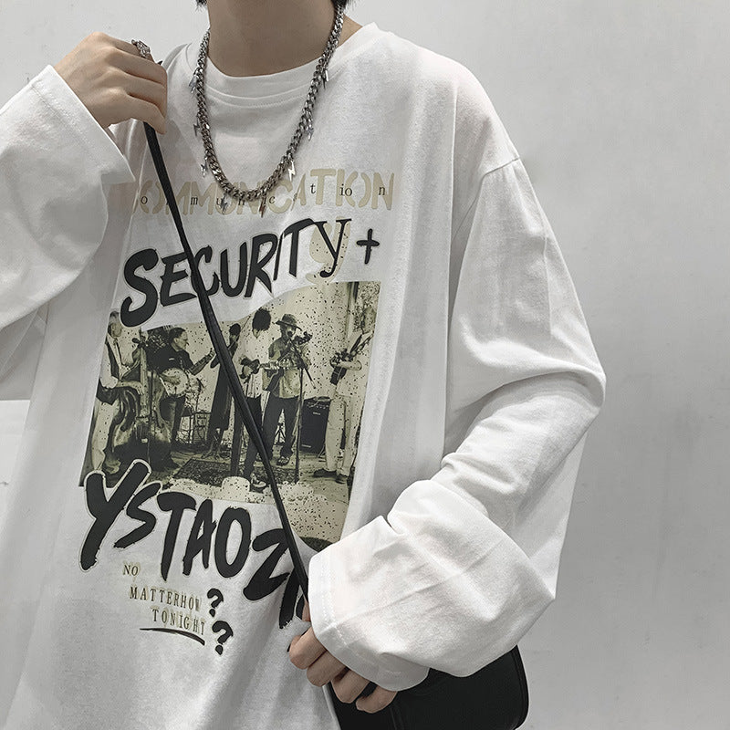 Men T Shirt Loose Creative Printing